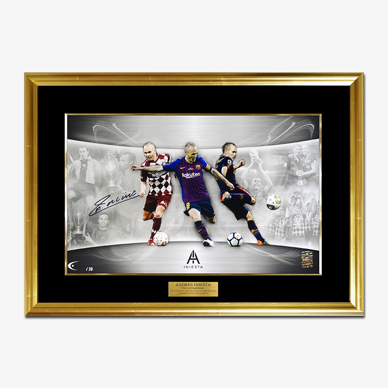 アンドレス・イニエスタ（元スペイン代表）直筆サイン入りフォト証明