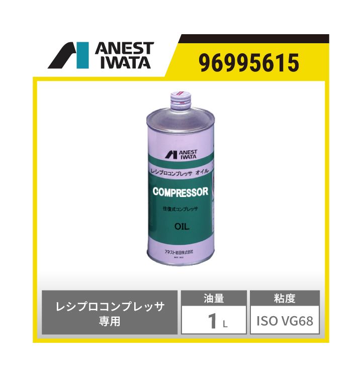メーカー直送】96995615 アネスト岩田 レシプロコンプレッサー専用