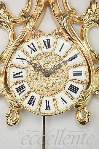 イタリア製 壁掛け時計 Zeus ゴールド｜OB-612 | イタリア家具