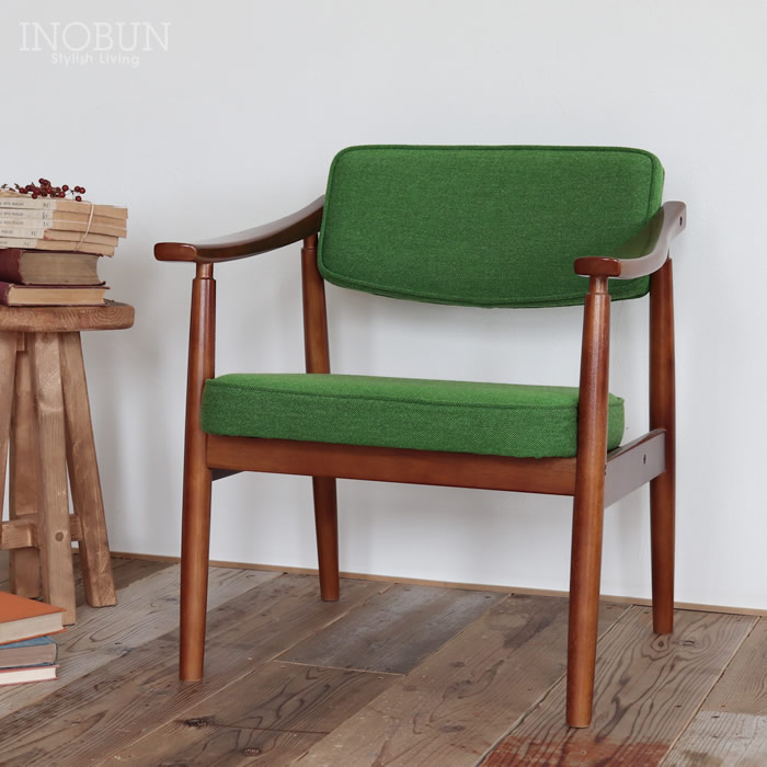 カリモク60 Dチェア タープグリーン ウォールナット 【店舗取扱有】