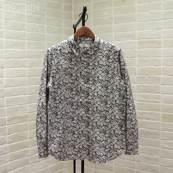 完売】Parkes リバティ 角衿レギュラーシャツ ピカデリーポプリン生地