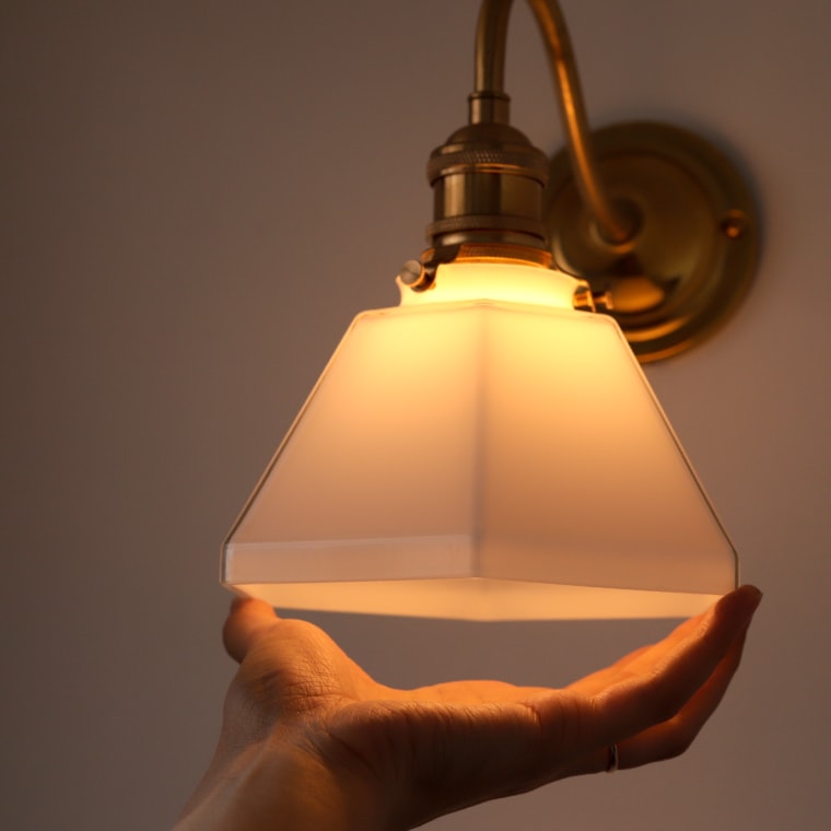 ☆レトロエントランスライト＋ガラスシェード ポリゴン | 照明器具