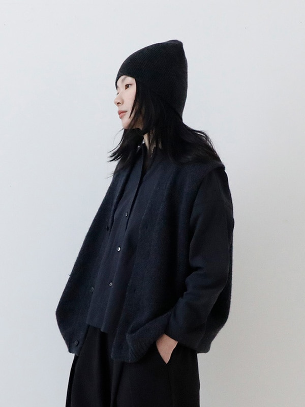 evam eva｜cotton wool no collar shirt｜ladies',tops