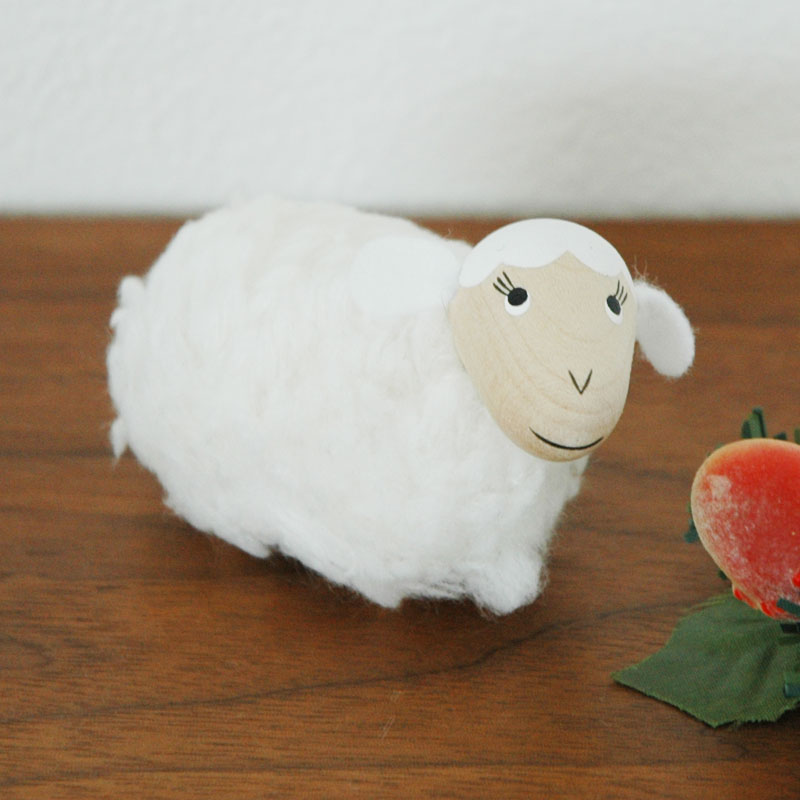 ヒツジ/エストニア・ハンドメイド・木製オブジェ・置物/little by