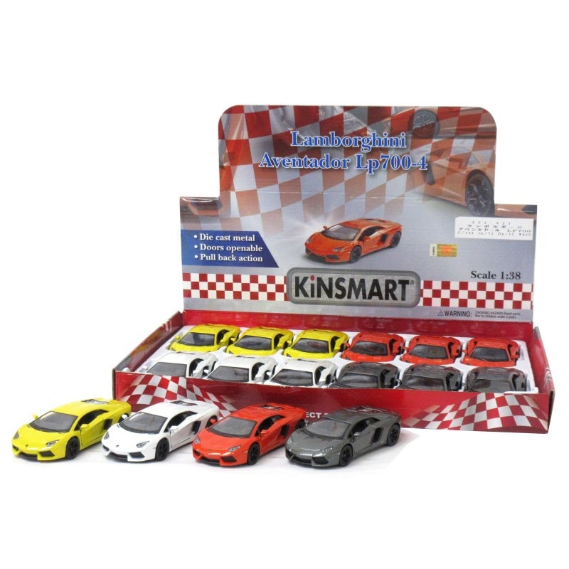 KiNSMART ミニカー 1:38 ランボルギーニ アベンタドール LP700 4色