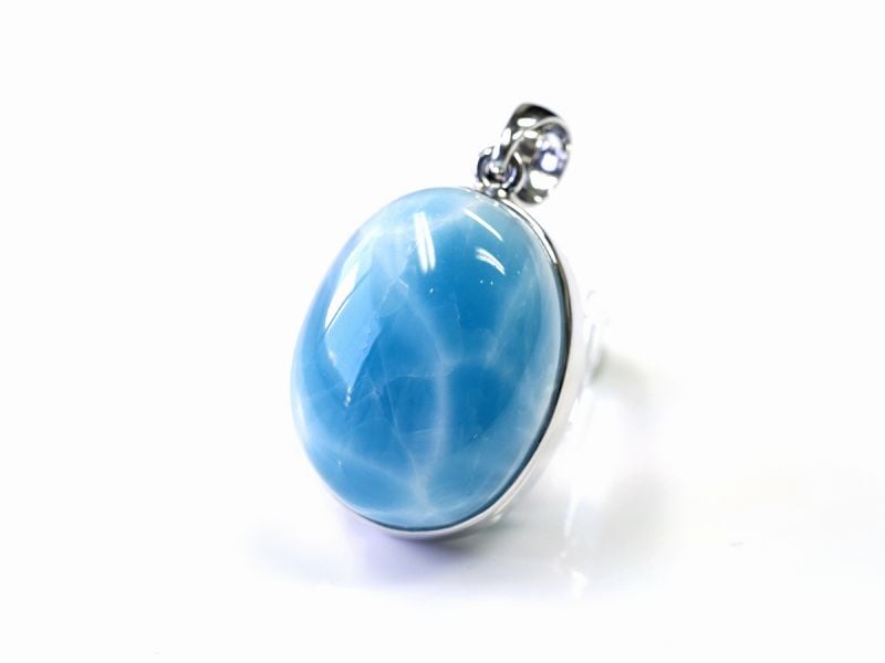 ラリマー ペンダントトップ （18金ホワイトゴールド） No.7 最高級