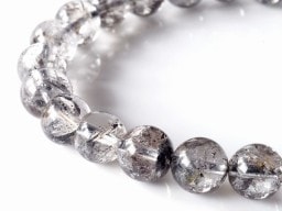 ヒマラヤ産 スティブナイト イン クォーツ ブレスレット 8mm玉 No.1