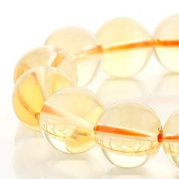 天然シトリン （非加熱・無処理） ブレスレット 13mm玉 No.36 最高級