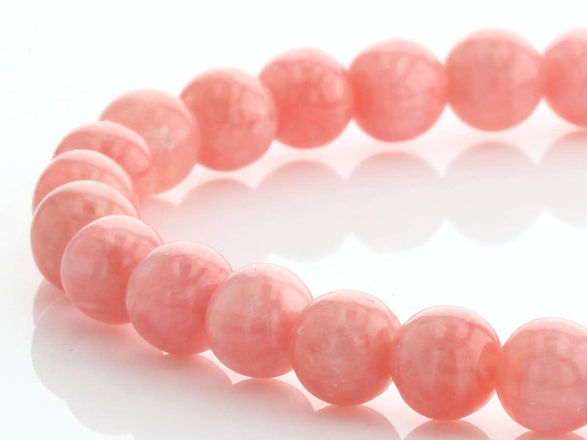 インカローズ （ベビーピンク）ブレスレット 6mm玉 No.15 最高級5A