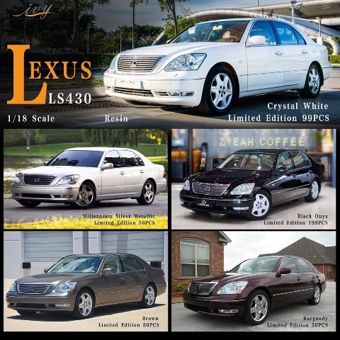 予約 IVY MODEL 1/18 レクサス Lexus LS430 Crystal White 99台限定
