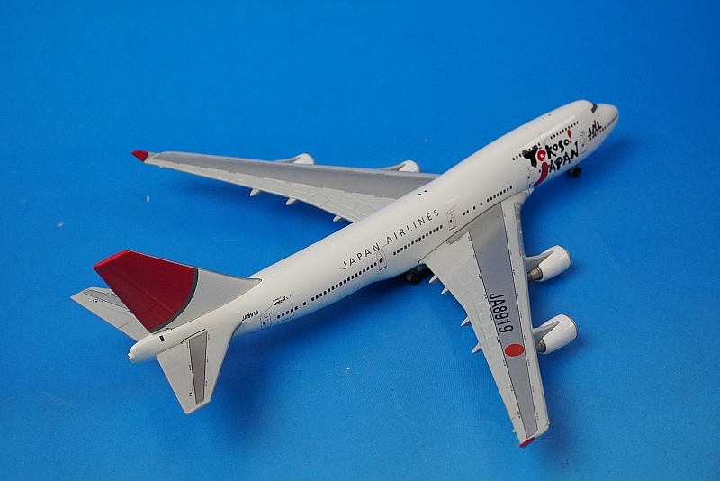 1/400 B747-400 JAL Yokoso!JAPAN JA8919 ブルーボックス/中古