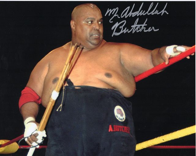 アブドーラ・ザ・ブッチャー直筆サイン入り写真□名プロレスラー/黒い