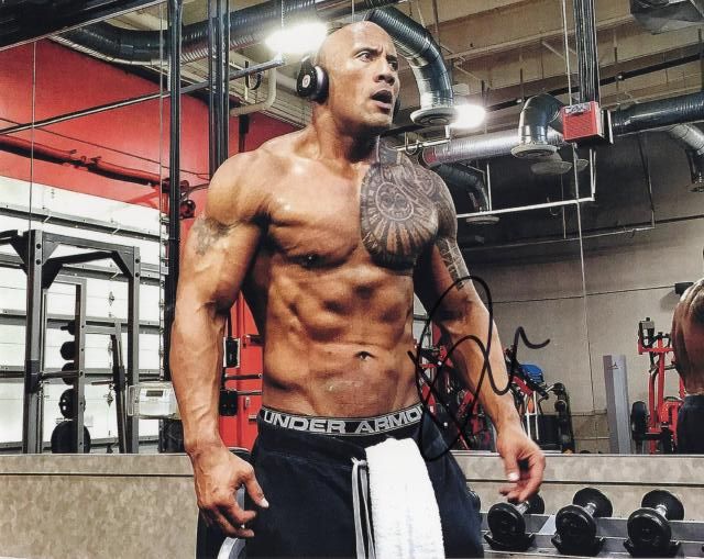 ドゥエイン・ジョンソン直筆サイン入り写真□ランペイジ 巨獣大乱闘