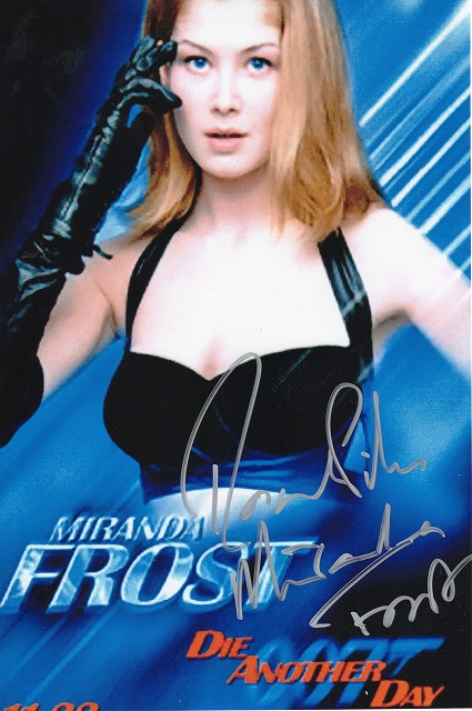 ロザムンド・パイク直筆サイン入り写真□007 ダイ・アナザー・デイ