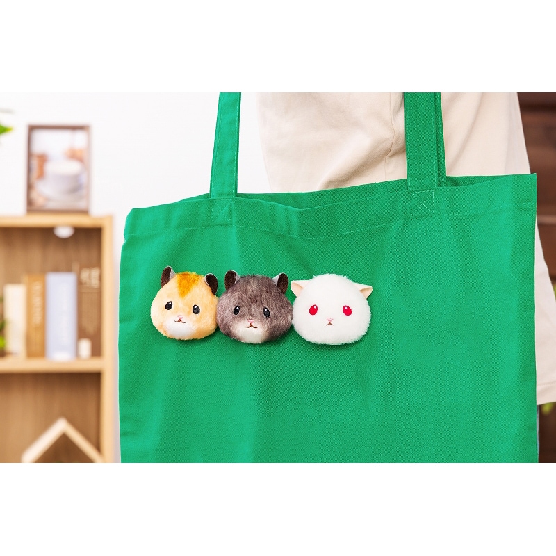 助六の日常 ぬいぐるみおかおバッジ3個セット (ジロ・クロガネ・ルビー