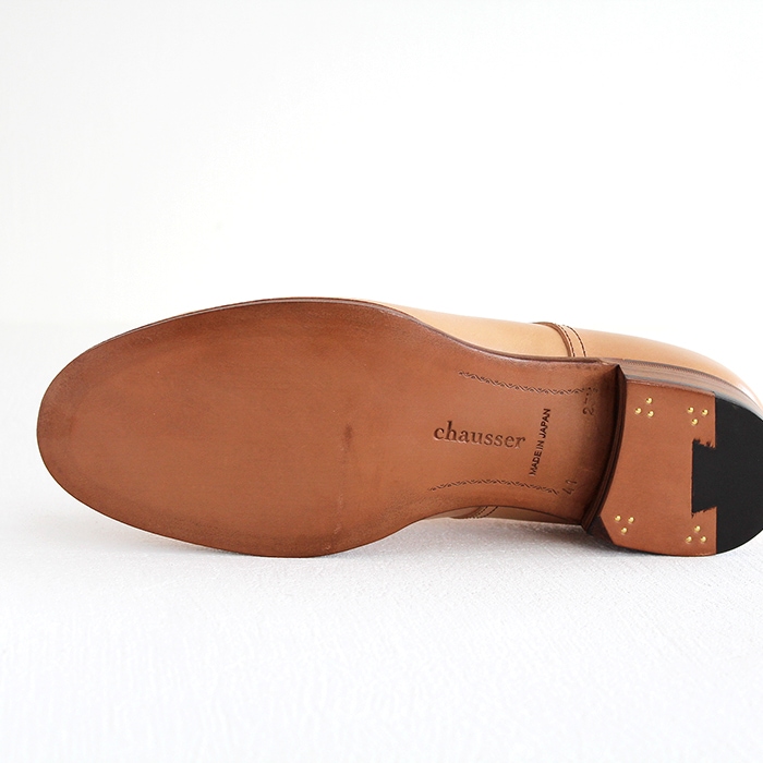chausser（ショセ） ナチュラルコードバン プレーントゥレースアップ