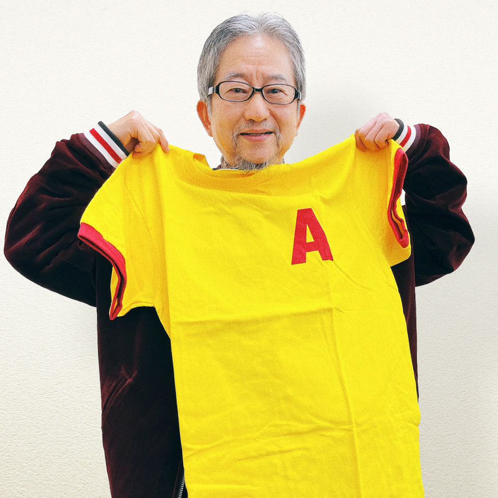 デビルマン/復刻版 不動明Tシャツ/イエロー｜墓場の画廊ONLINE STORE