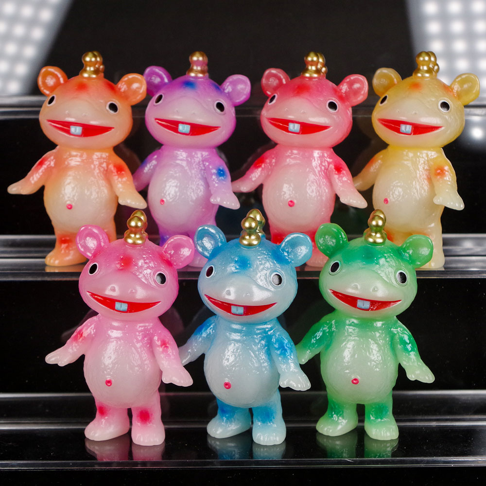 ブルマァク/ソフビ/ちびブースカ7体セット(蓄光 レインボーカラー