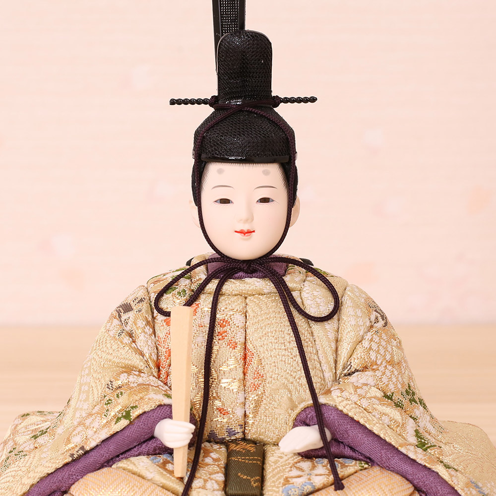 雛人形 久月 ほのか 木目込み 親王飾り 格子付き刺繍屏風 横幅60cm