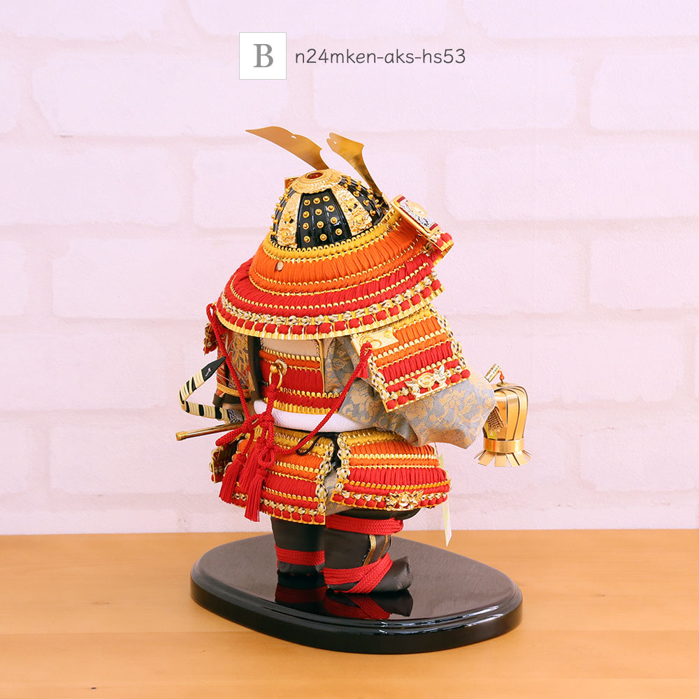 五月人形 工房天祥 健オリジナル ミニ健ちゃん 鎧着 お祝い飾り 藤の花