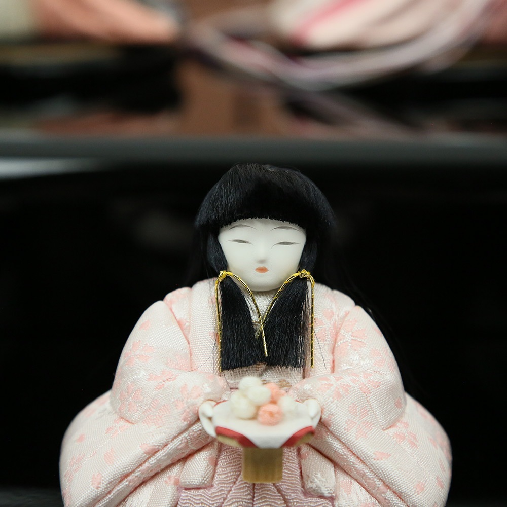 雛人形 一秀 木目込み雛人形 五人飾り 二段飾り 横幅60cm