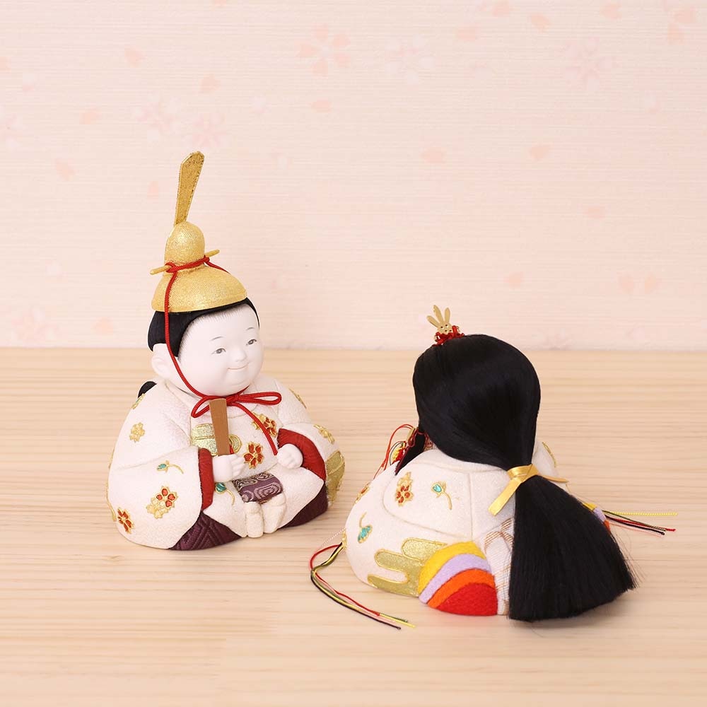 雛人形 コンパクト 木目込み雛人形 親王飾り工房天祥オリジナル おぼこ