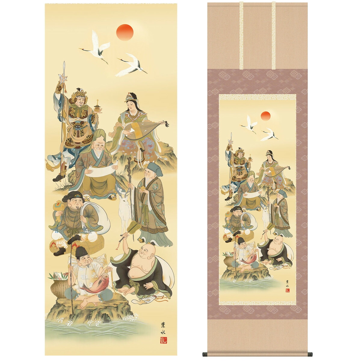 模写/栖巌/観音像図/布袋屋掛軸HD-530 模写/栖巌/観音像図/布袋屋掛軸