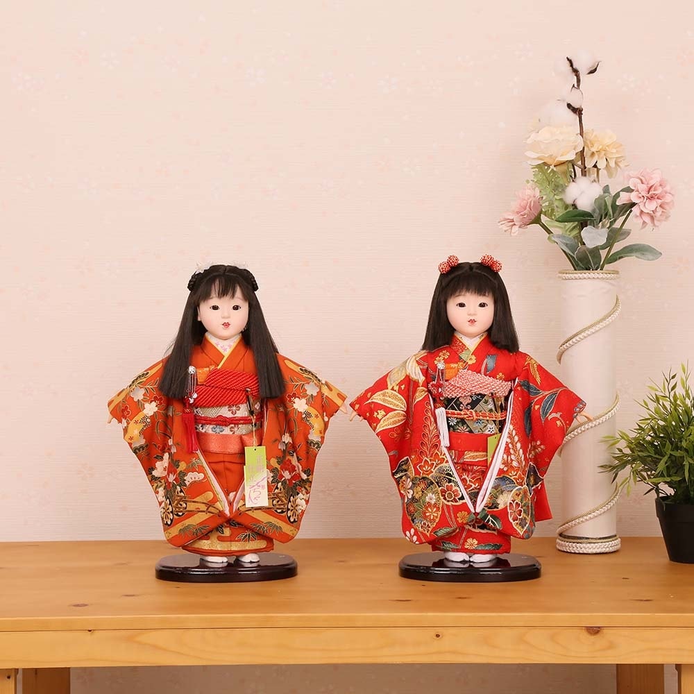 市松人形 齊藤公司作 10号 愛ちゃん 正絹金彩友禅