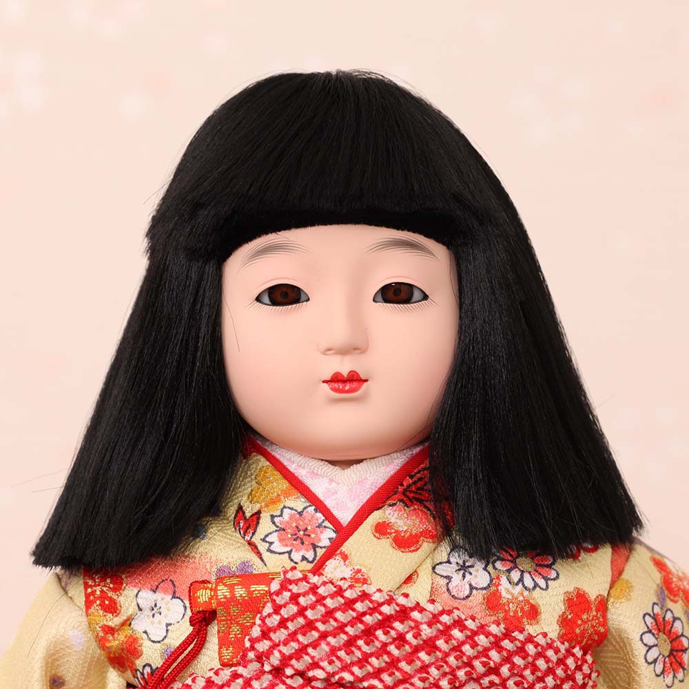 市松人形 齊藤公司作 8号 n23kt8-c2 横幅27cm