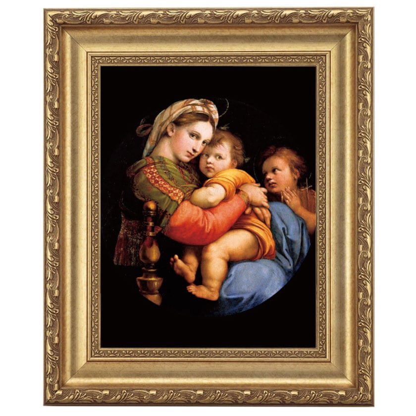 ラファエロ 「小椅子の聖母」 4号 立体複製名画 【5％ポイント還元中