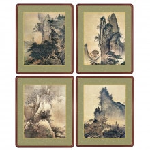 雪舟 四季山水図 額4点セット生誕600年記念 【ポイント5％還元中