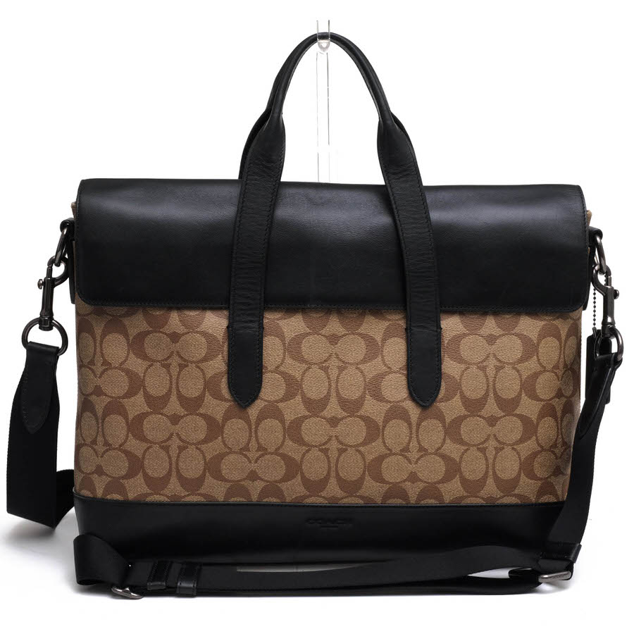 COACH F70850 Heritage Signature Embossed Coated Canvas Zip Top