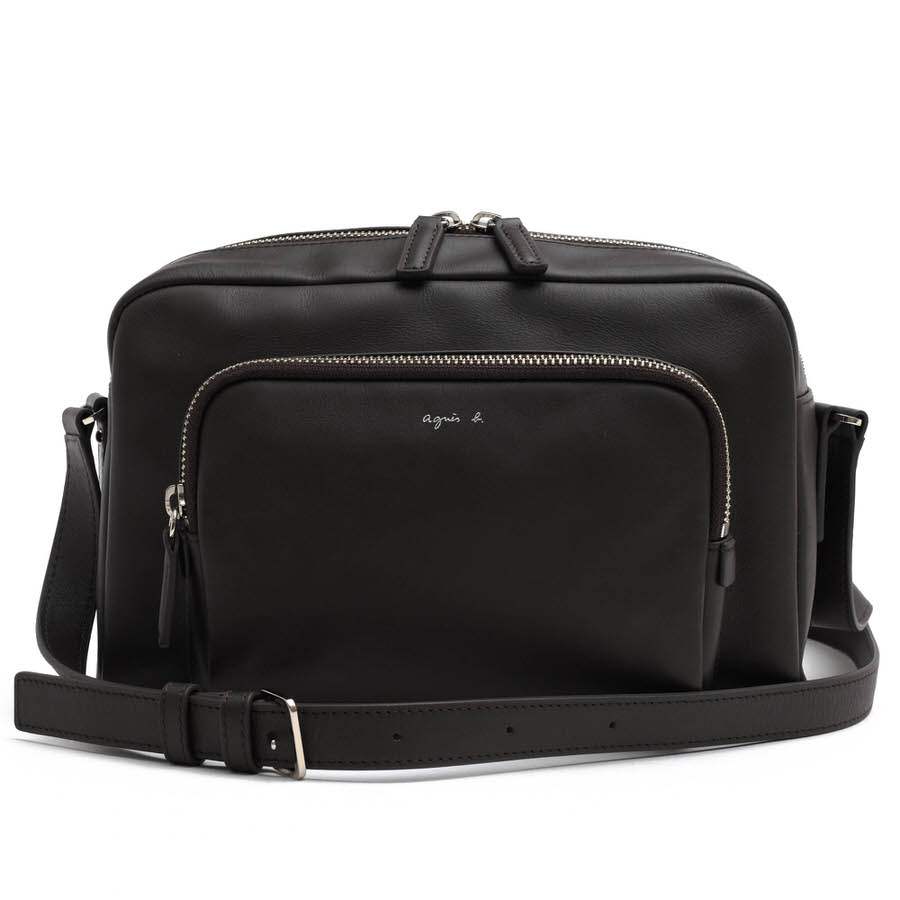 agnes b. FS34-01 angele / アニエスベー 牛革 ダークブラウン 焦げ茶