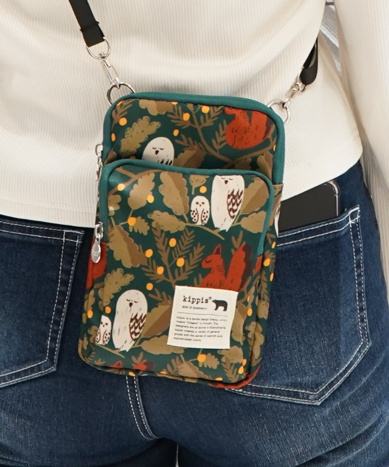 新柄登場】【メール便対象商品】総柄コンパクトショルダーバッグ＜撥水