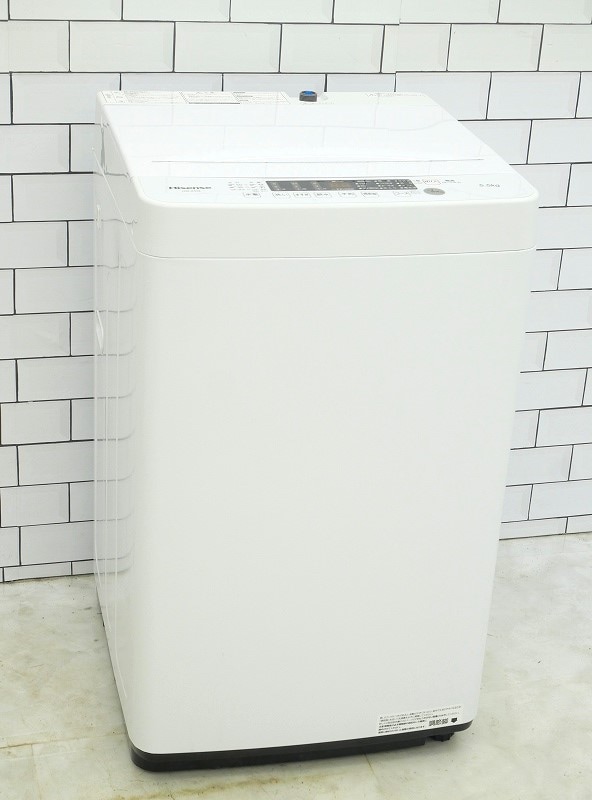 ハイセンス製2024年式5.5kg中古全自動洗濯機 HW-K55E