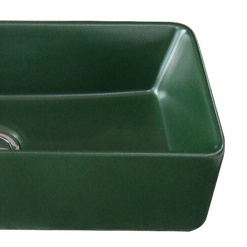 洗面ボウル 陶器 おしゃれ ユニーク 置き型(オンカウンターシンク) 緑