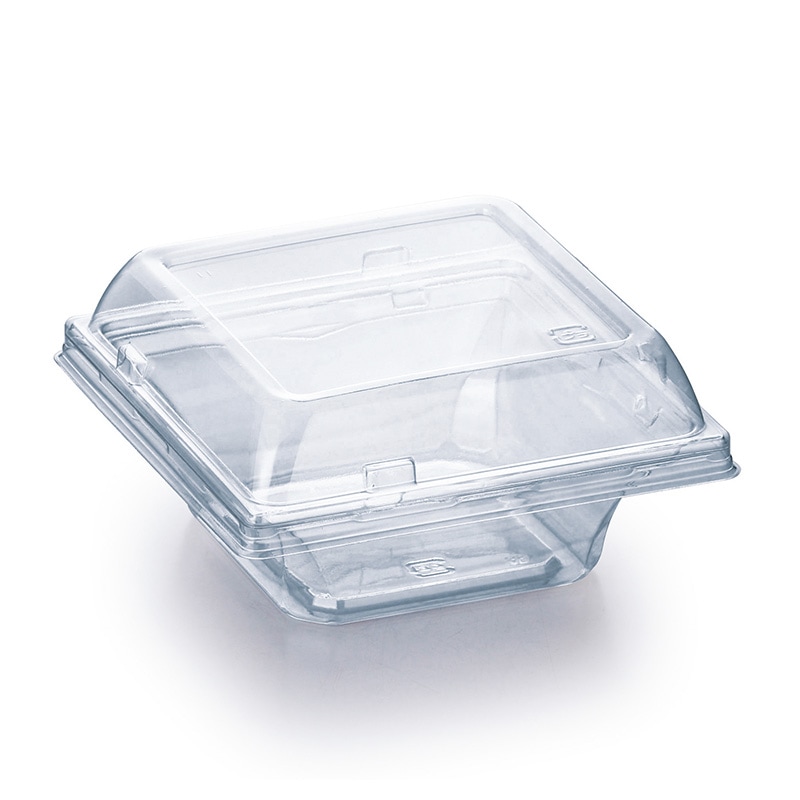 IK100-190 角型容器 本体透明・高蓋セット （100個入） | フタ付き容器
