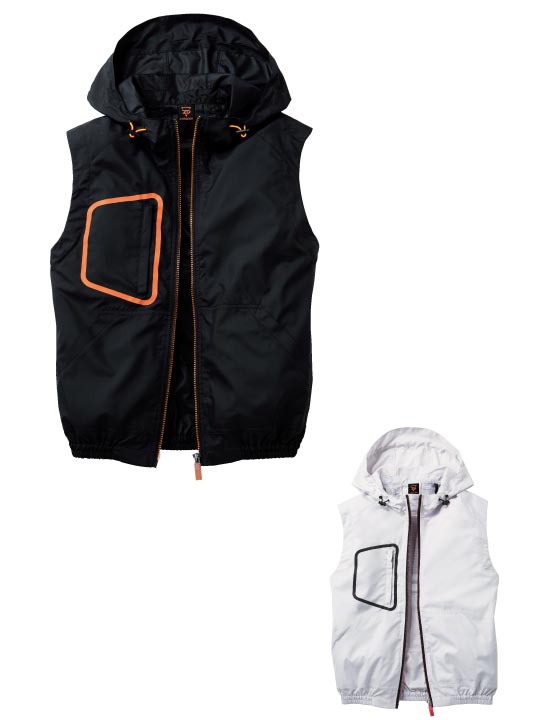 Z-DRAGON】 74180 空調服(R)ベスト（フード付）(ファン無し) [春夏