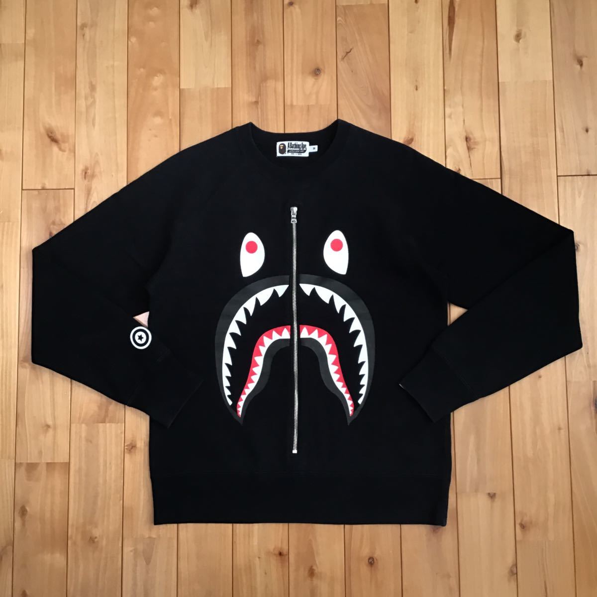☆リアルジップ☆ シャーク 長袖 スウェット Mサイズ a bathing ape