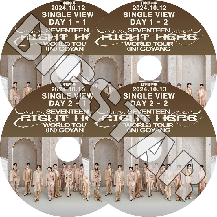 K-POP DVD SEVENTEEN RIGHT HERE GOYANG DAY 1-2 2024.10.12-13 4枚