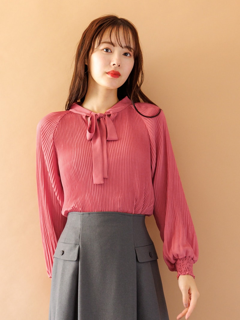 60％OFF】ジョーゼットプリーツボウタイブラウス｜KarLParkLane Style