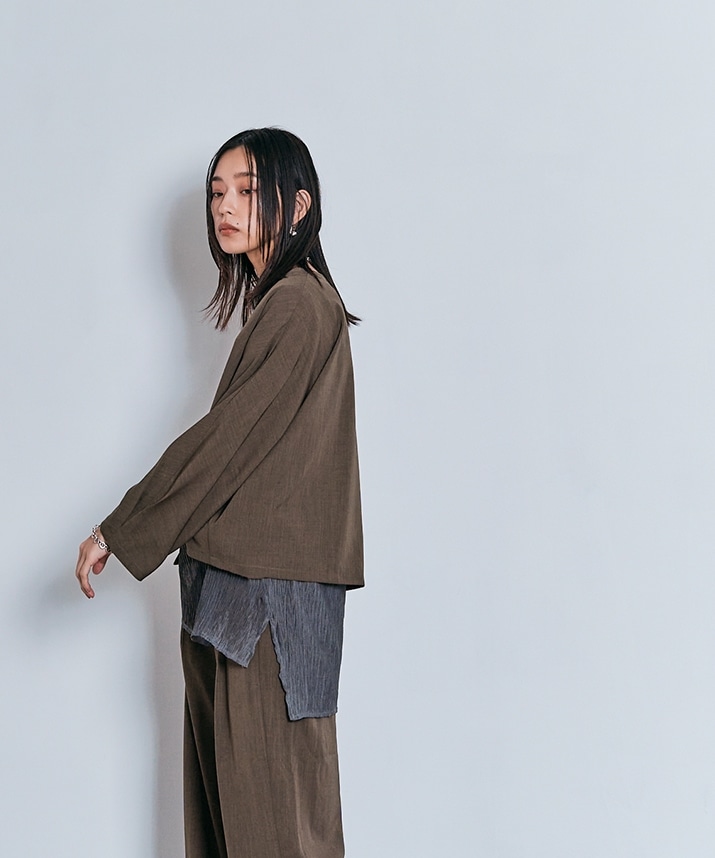 ノーカラードルマンジャケット 全5色 【SALE】 | アウター | W:Huku