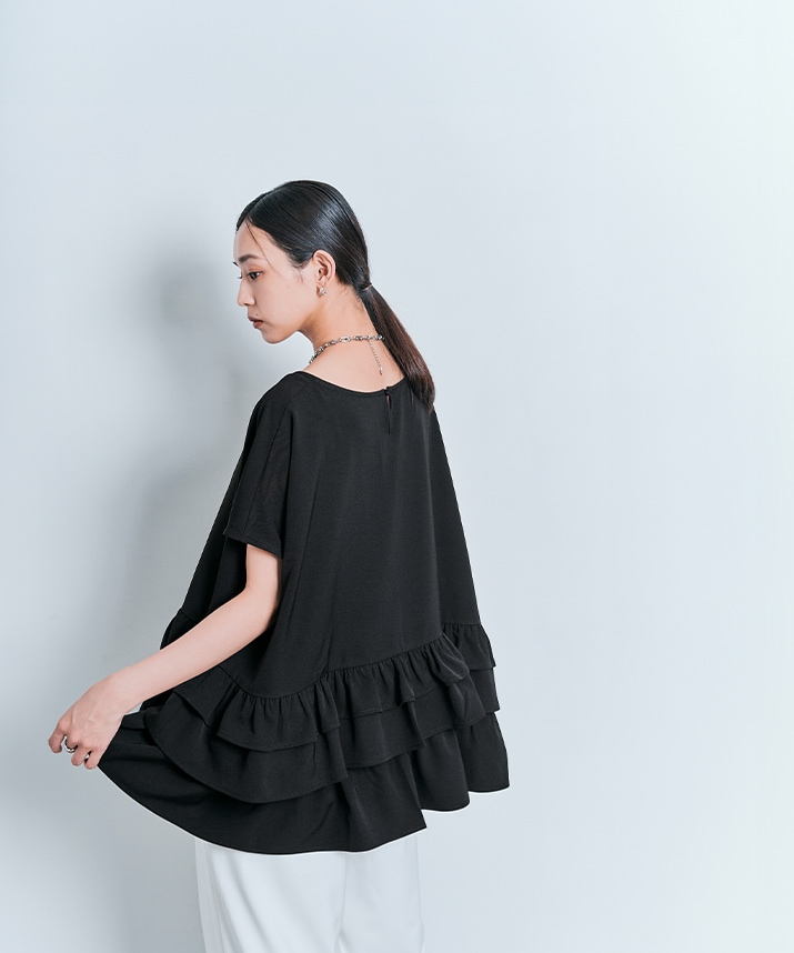 ハーフスリーブティアードフリルトップス 全5色 【SALE】 | トップス