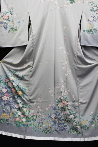 最高級丹後ちりめん訪問着「タタキに四季の花」 | 販売着物商品,訪問着