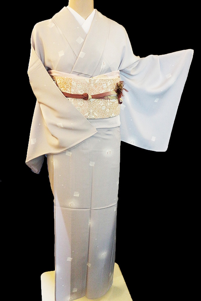 正絹単衣小紋レンタルフルセット「源氏香に蛍ぼかし飛び柄」 | すべて