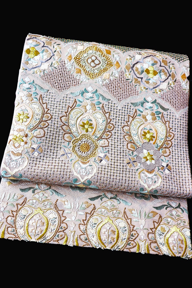 最高級袋帯「蘇州汕頭相良刺繍 唐花華紋」 | 販売着物商品,袋帯,礼装用
