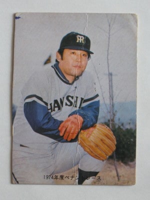74030 カルビープロ野球カード 74年 No.30 阪神 江夏豊 並下品