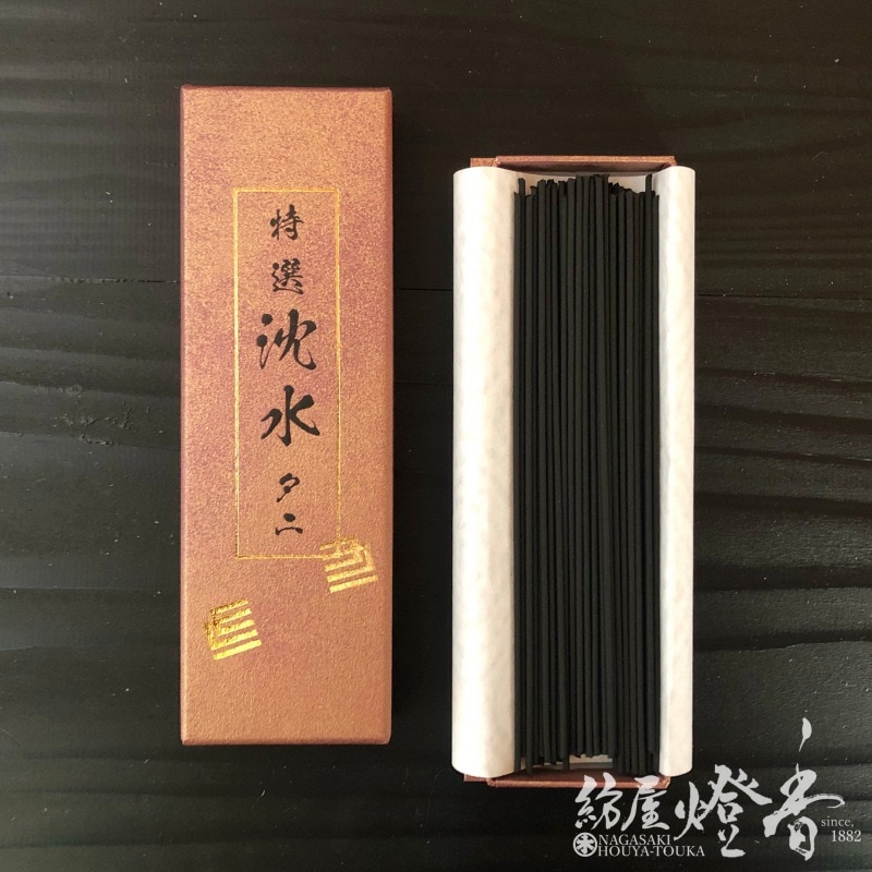 高級線香『タニ沈香一味【特選・沈水タニ-JINSUITANI-】中寸バラ詰紙箱