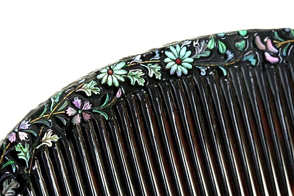 A403-b4【鼈甲】螺鈿櫛