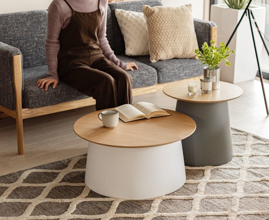 ロンド ラウンドテーブルL（ウッド天板）｜PT-991｜サイドテーブル｜机